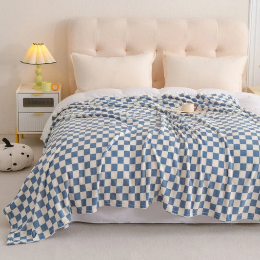 Fleece Blanket Nap Blanket Air Conditioning Blanket Office Outdoor Camping Gift Blanket for All Seasons