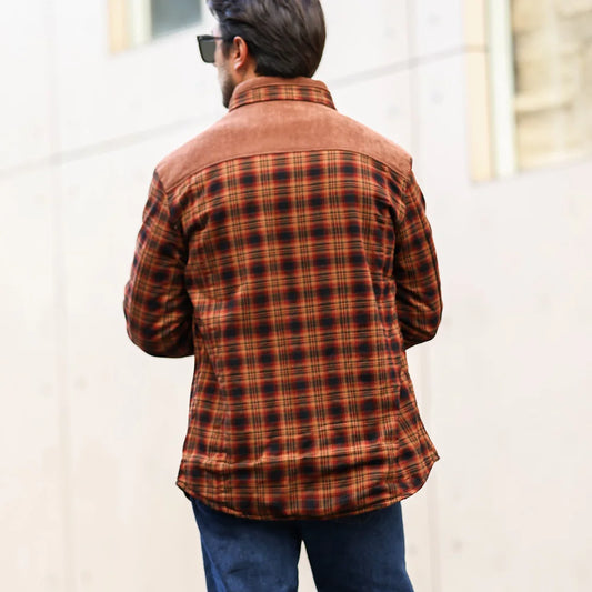 Men's Jackets Winter Windproof Warm Casual Bomber Coat Plaid Sherpa Lined Flannel Outdoor Classic Jacket Men US Size