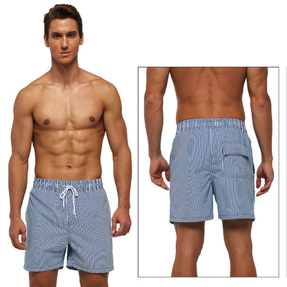 DATIFER Summer Men Beach Print Shorts Surfing Swimwear Fitness Workout Trunks Male Sportswear With Pockets Pants