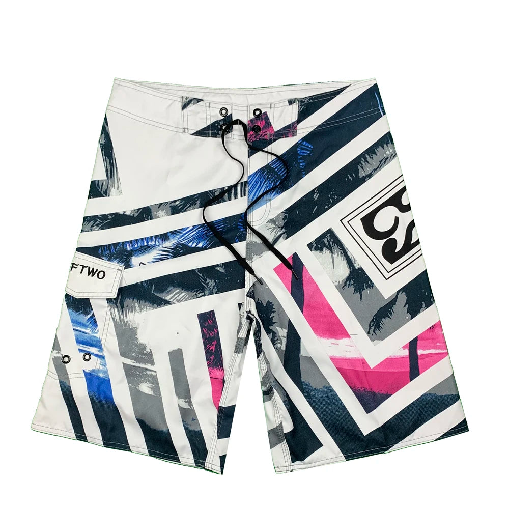 2024 New Printed Men's Swimming Shorts Surfing Beach Pants Running Shorts Bermuda Plate Pants Casual Fitness Pants Swimwear
