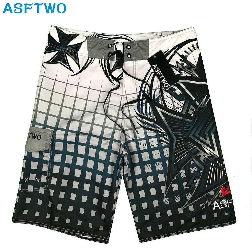 Summer New Fashion Trend Mens Beach Shorts Bermuda Phantom  Quick Dry Swimwear Casual Print Diving Surfwear men swimming shorts
