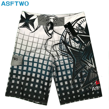 Summer New Fashion Trend Mens Beach Shorts Bermuda Phantom  Quick Dry Swimwear Casual Print Diving Surfwear men swimming shorts