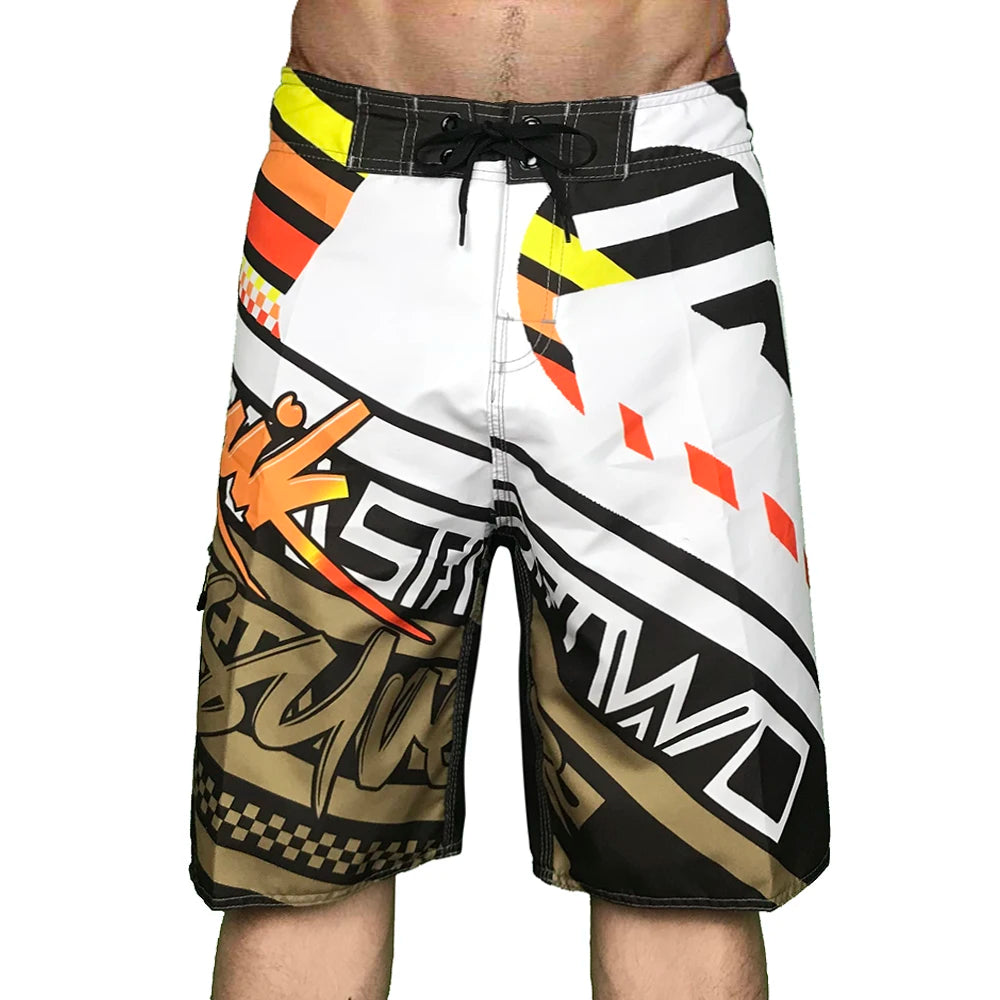 Summer New Fashion Trend Mens Beach Shorts Bermuda Phantom  Quick Dry Swimwear Casual Print Diving Surfwear men swimming shorts