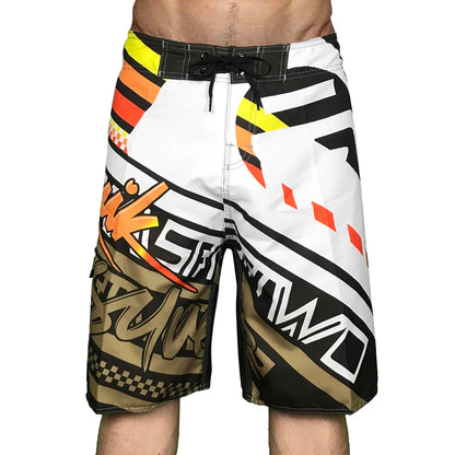 Summer New Fashion Trend Mens Beach Shorts Bermuda Phantom  Quick Dry Swimwear Casual Print Diving Surfwear men swimming shorts