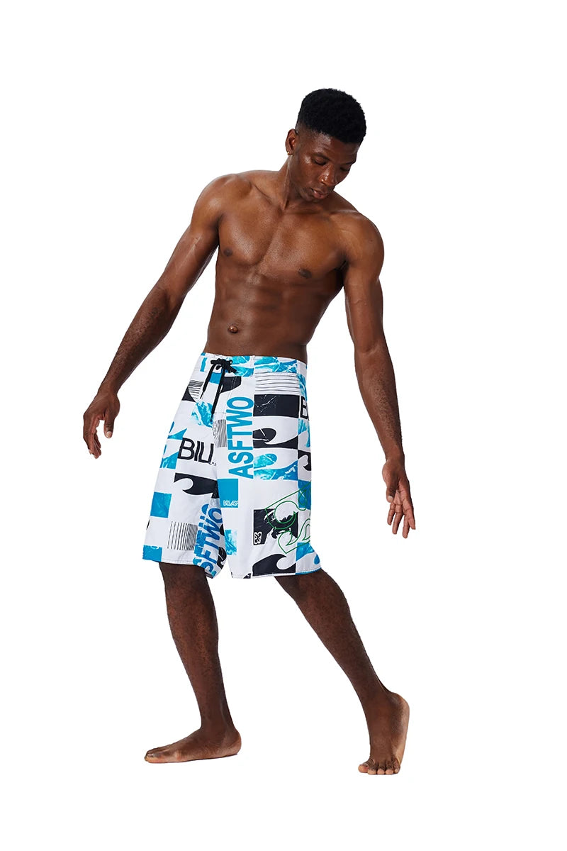 Summer New Fashion Trend Mens Beach Shorts Bermuda Phantom  Quick Dry Swimwear Casual Print Diving Surfwear men swimming shorts