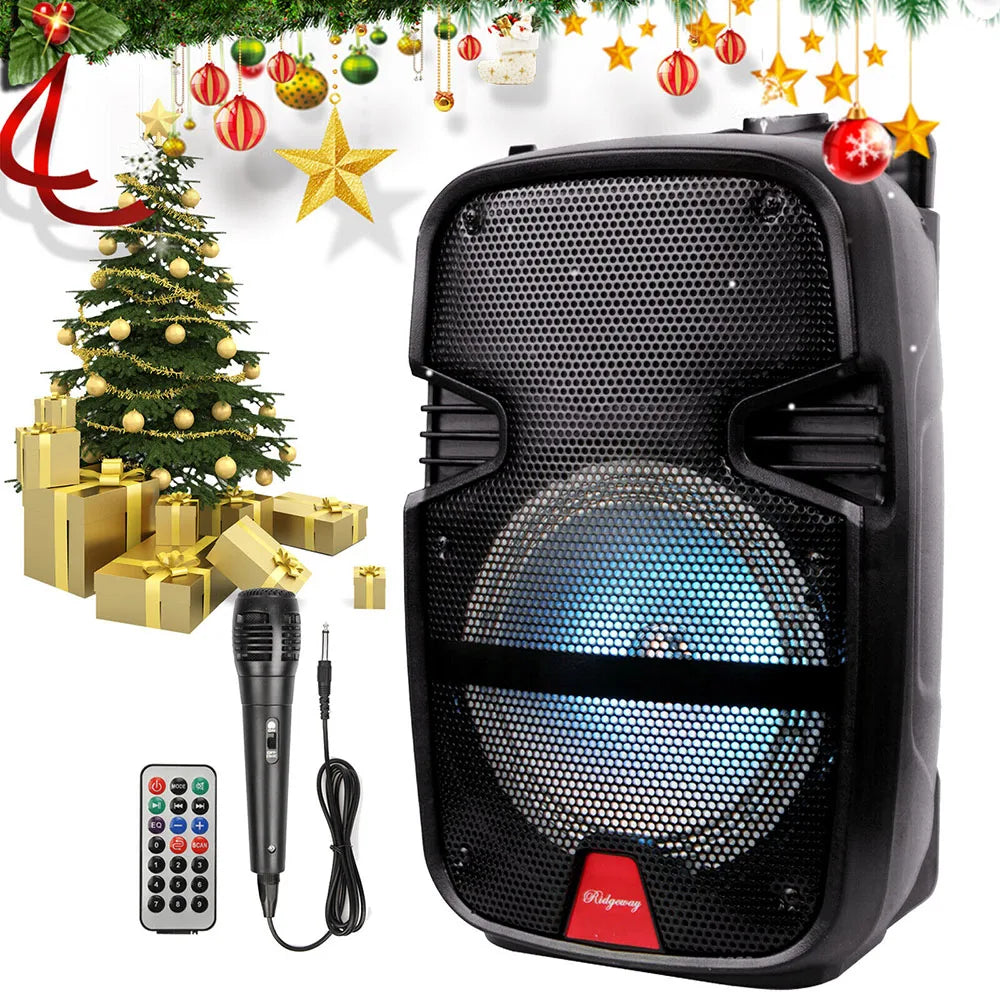 3000 Watts RGB Wireless Portable Party Bluetooth Speaker With Microphone & Remote 8" Subwoofer High Quality Big Sound