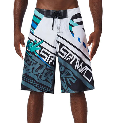 Summer New Fashion Trend Mens Beach Shorts Bermuda Phantom  Quick Dry Swimwear Casual Print Diving Surfwear men swimming shorts