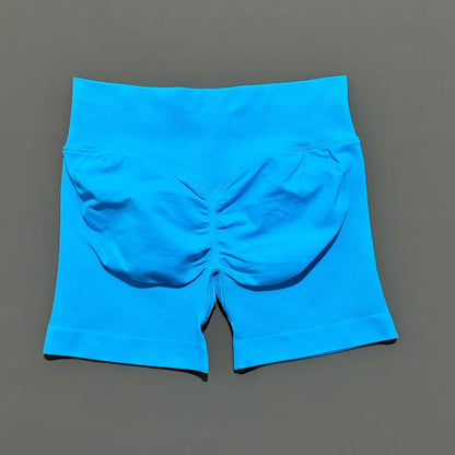 HISTELLO Impacts Shorts 4.5" Women Fitness Sports Biker Shorts Low Waist Gym Short Workout Scrunch Butt Yoga Seamless Leggings