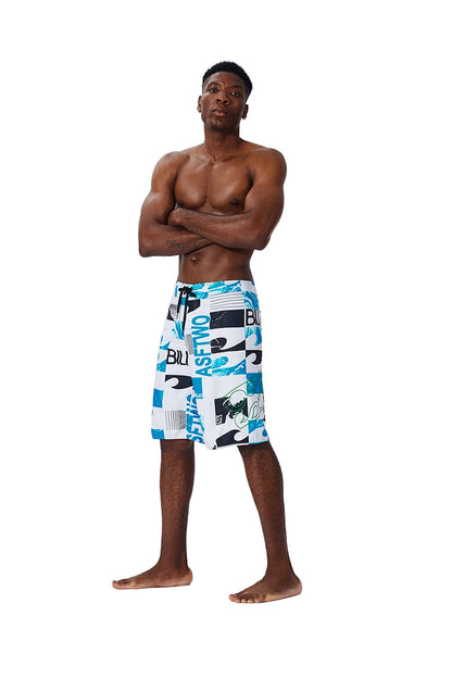 Summer New Fashion Trend Mens Beach Shorts Bermuda Phantom  Quick Dry Swimwear Casual Print Diving Surfwear men swimming shorts