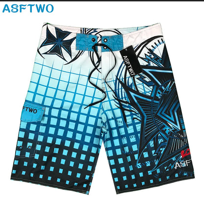 Summer New Fashion Trend Mens Beach Shorts Bermuda Phantom  Quick Dry Swimwear Casual Print Diving Surfwear men swimming shorts