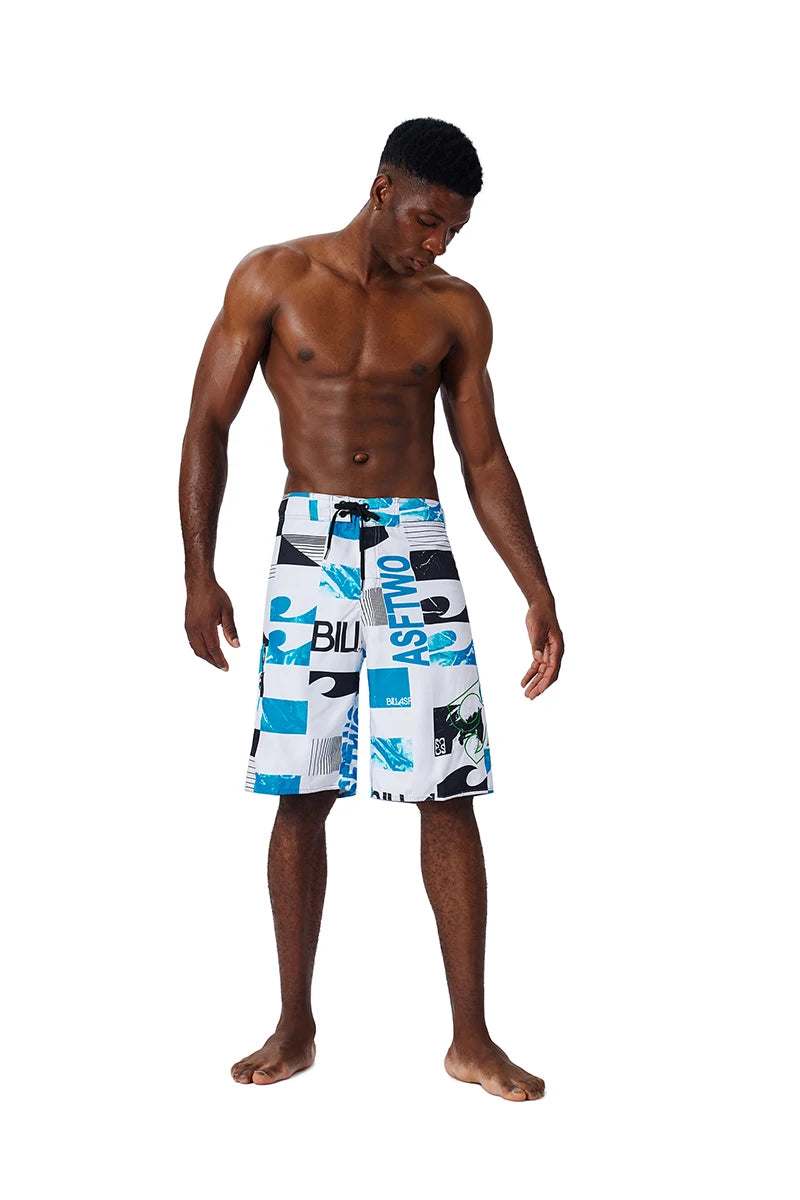 Summer New Fashion Trend Mens Beach Shorts Bermuda Phantom  Quick Dry Swimwear Casual Print Diving Surfwear men swimming shorts