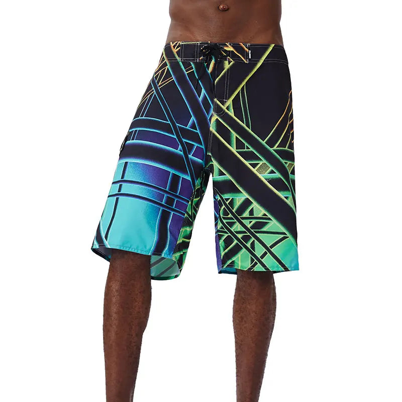 Summer New Fashion Trend Mens Beach Shorts Bermuda Phantom  Quick Dry Swimwear Casual Print Diving Surfwear men swimming shorts