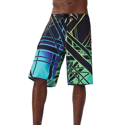 Summer New Fashion Trend Mens Beach Shorts Bermuda Phantom  Quick Dry Swimwear Casual Print Diving Surfwear men swimming shorts