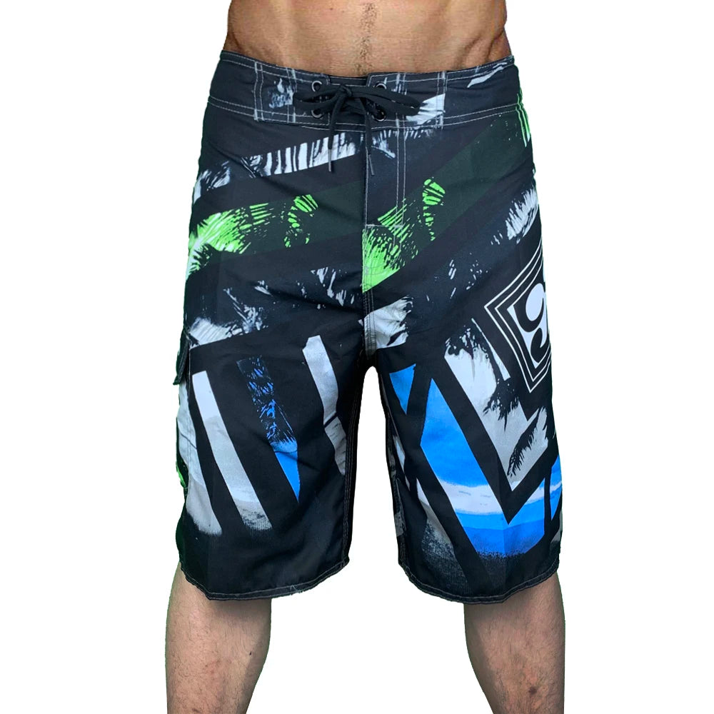 Summer New Fashion Trend Mens Beach Shorts Bermuda Phantom  Quick Dry Swimwear Casual Print Diving Surfwear men swimming shorts