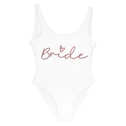 S-3XL Green Print Team Bride One-Piece Swimsuit Squad Women Swimwear Bachelorette Party Swimsuit Summer Beatchwear Bathing Suit