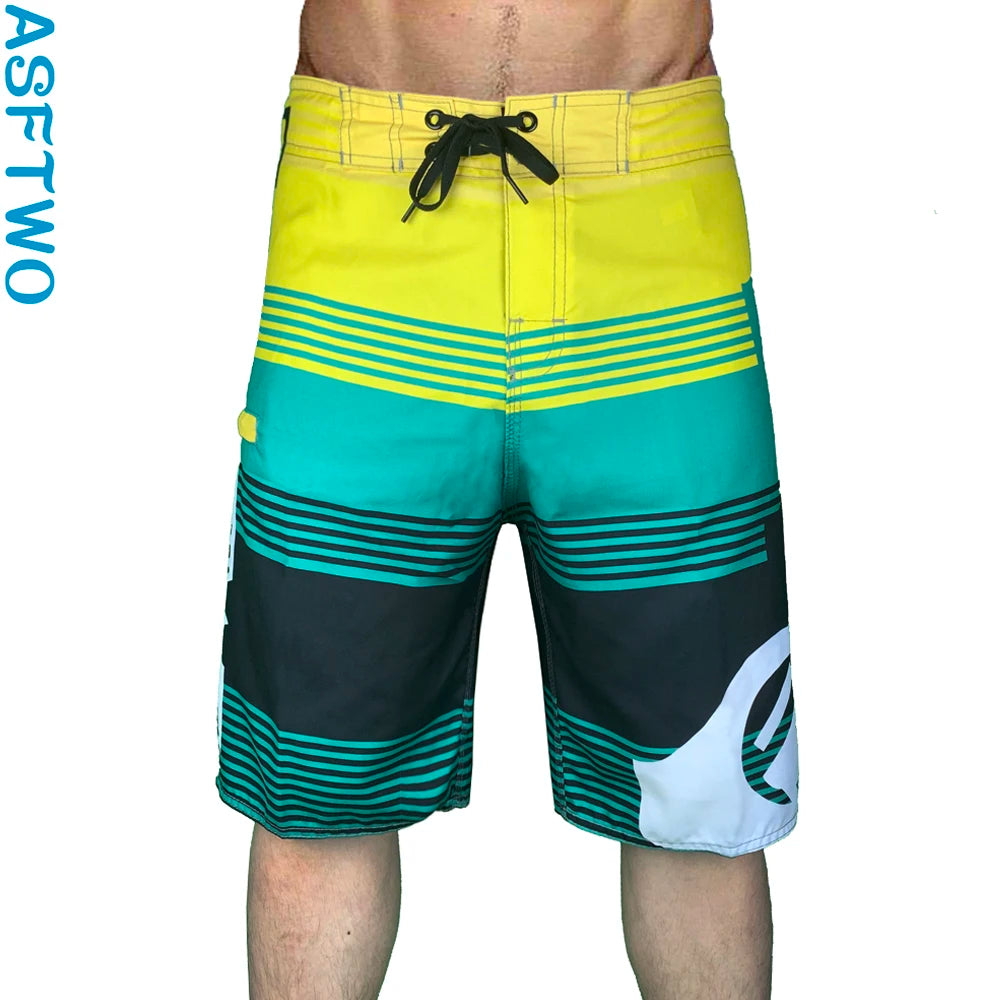 Summer New Fashion Trend Mens Beach Shorts Bermuda Phantom  Quick Dry Swimwear Casual Print Diving Surfwear men swimming shorts