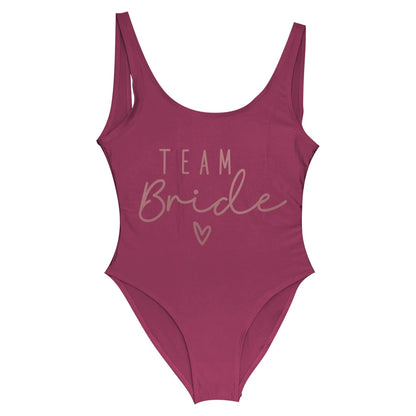 S-3XL Green Print Team Bride One-Piece Swimsuit Squad Women Swimwear Bachelorette Party Swimsuit Summer Beatchwear Bathing Suit