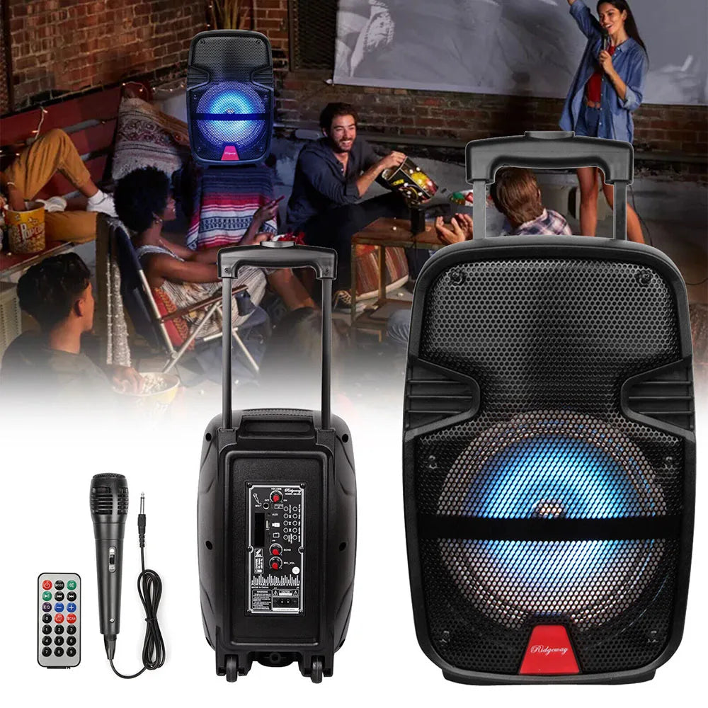 3000 Watts RGB Wireless Portable Party Bluetooth Speaker With Microphone & Remote 8" Subwoofer High Quality Big Sound