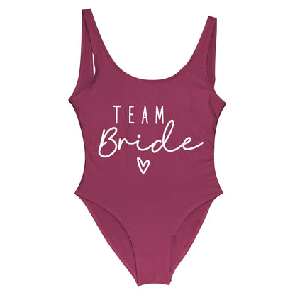 S-3XL Green Print Team Bride One-Piece Swimsuit Squad Women Swimwear Bachelorette Party Swimsuit Summer Beatchwear Bathing Suit