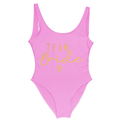S-3XL Green Print Team Bride One-Piece Swimsuit Squad Women Swimwear Bachelorette Party Swimsuit Summer Beatchwear Bathing Suit