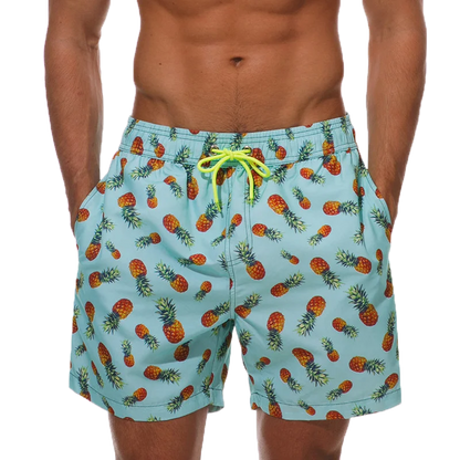 DATIFER Summer Men Beach Print Shorts Surfing Swimwear Fitness Workout Trunks Male Sportswear With Pockets Pants