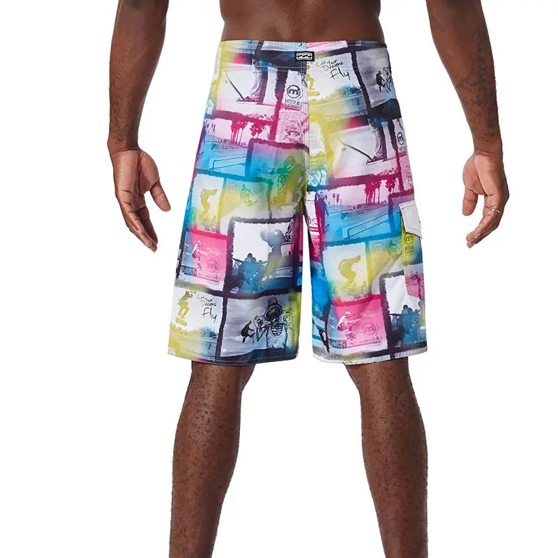 Summer New Fashion Trend Mens Beach Shorts Bermuda Phantom  Quick Dry Swimwear Casual Print Diving Surfwear men swimming shorts